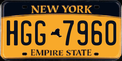 NY license plate HGG7960