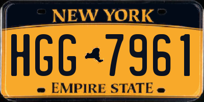 NY license plate HGG7961