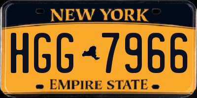 NY license plate HGG7966