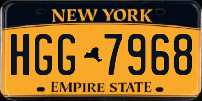 NY license plate HGG7968