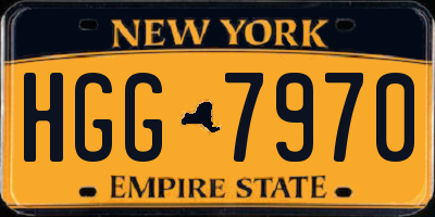 NY license plate HGG7970