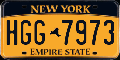 NY license plate HGG7973