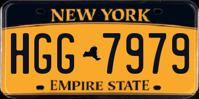 NY license plate HGG7979