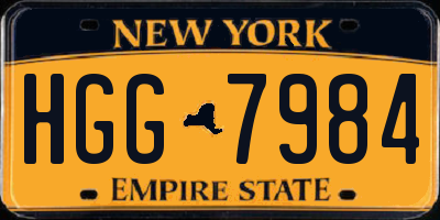 NY license plate HGG7984