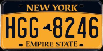 NY license plate HGG8246