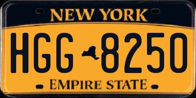 NY license plate HGG8250