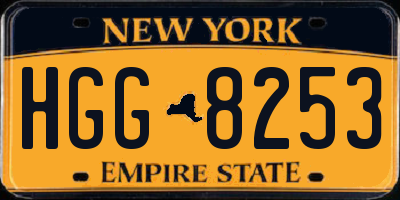 NY license plate HGG8253