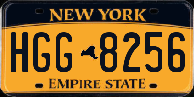 NY license plate HGG8256