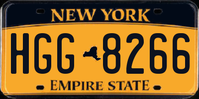 NY license plate HGG8266