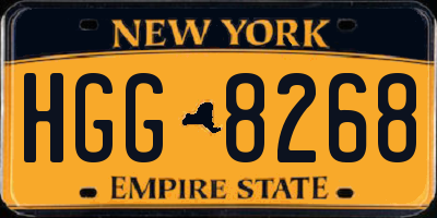 NY license plate HGG8268