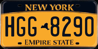 NY license plate HGG8290