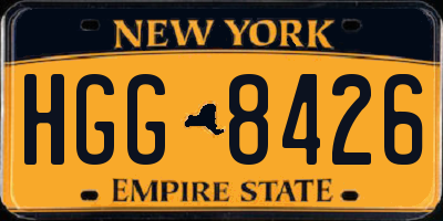 NY license plate HGG8426