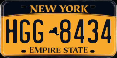 NY license plate HGG8434