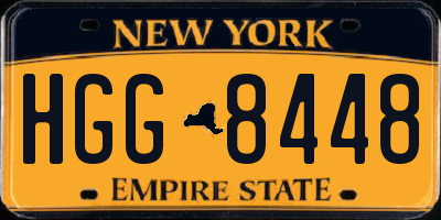 NY license plate HGG8448