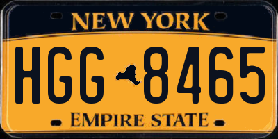 NY license plate HGG8465