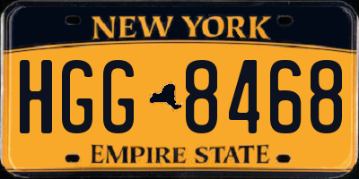 NY license plate HGG8468