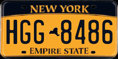 NY license plate HGG8486