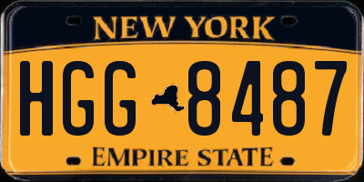 NY license plate HGG8487