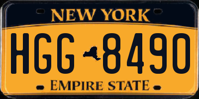 NY license plate HGG8490
