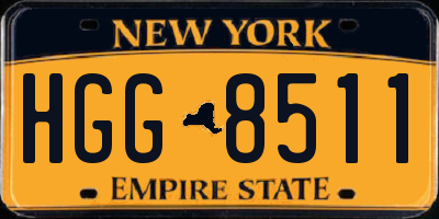 NY license plate HGG8511