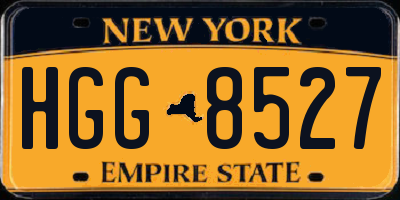 NY license plate HGG8527