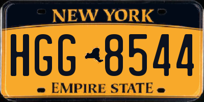 NY license plate HGG8544