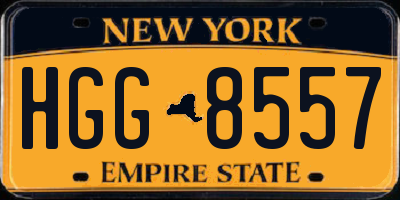 NY license plate HGG8557