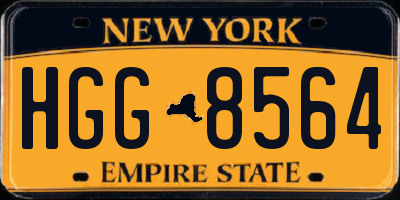 NY license plate HGG8564