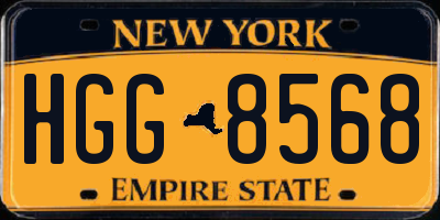 NY license plate HGG8568