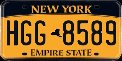 NY license plate HGG8589