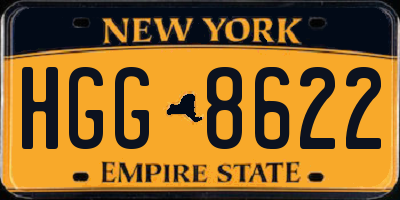 NY license plate HGG8622