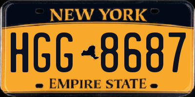 NY license plate HGG8687