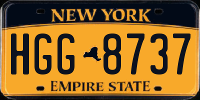NY license plate HGG8737