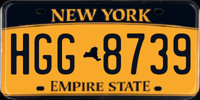 NY license plate HGG8739