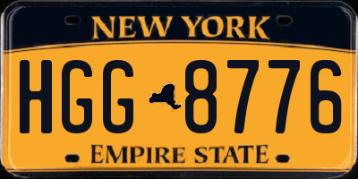 NY license plate HGG8776