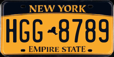 NY license plate HGG8789