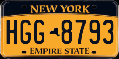 NY license plate HGG8793