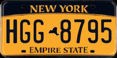 NY license plate HGG8795