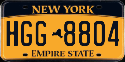 NY license plate HGG8804