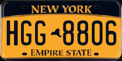 NY license plate HGG8806