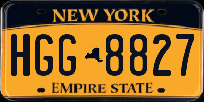 NY license plate HGG8827