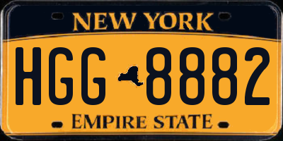 NY license plate HGG8882