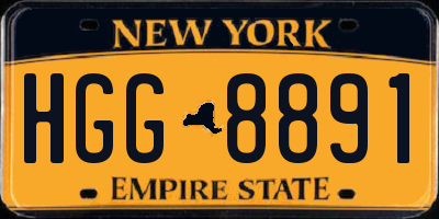 NY license plate HGG8891