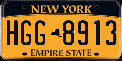 NY license plate HGG8913