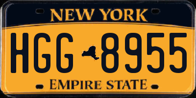 NY license plate HGG8955