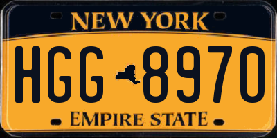 NY license plate HGG8970