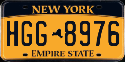 NY license plate HGG8976