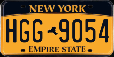 NY license plate HGG9054