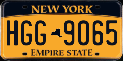 NY license plate HGG9065