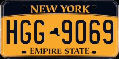 NY license plate HGG9069